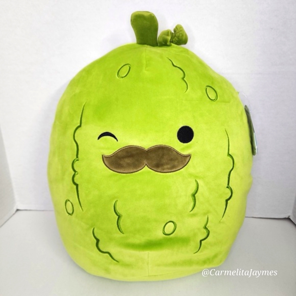 CHARLES 🥒 Pickle w/Mustache Original Squishmallow by Kelly Toy ☆》NWT《☆